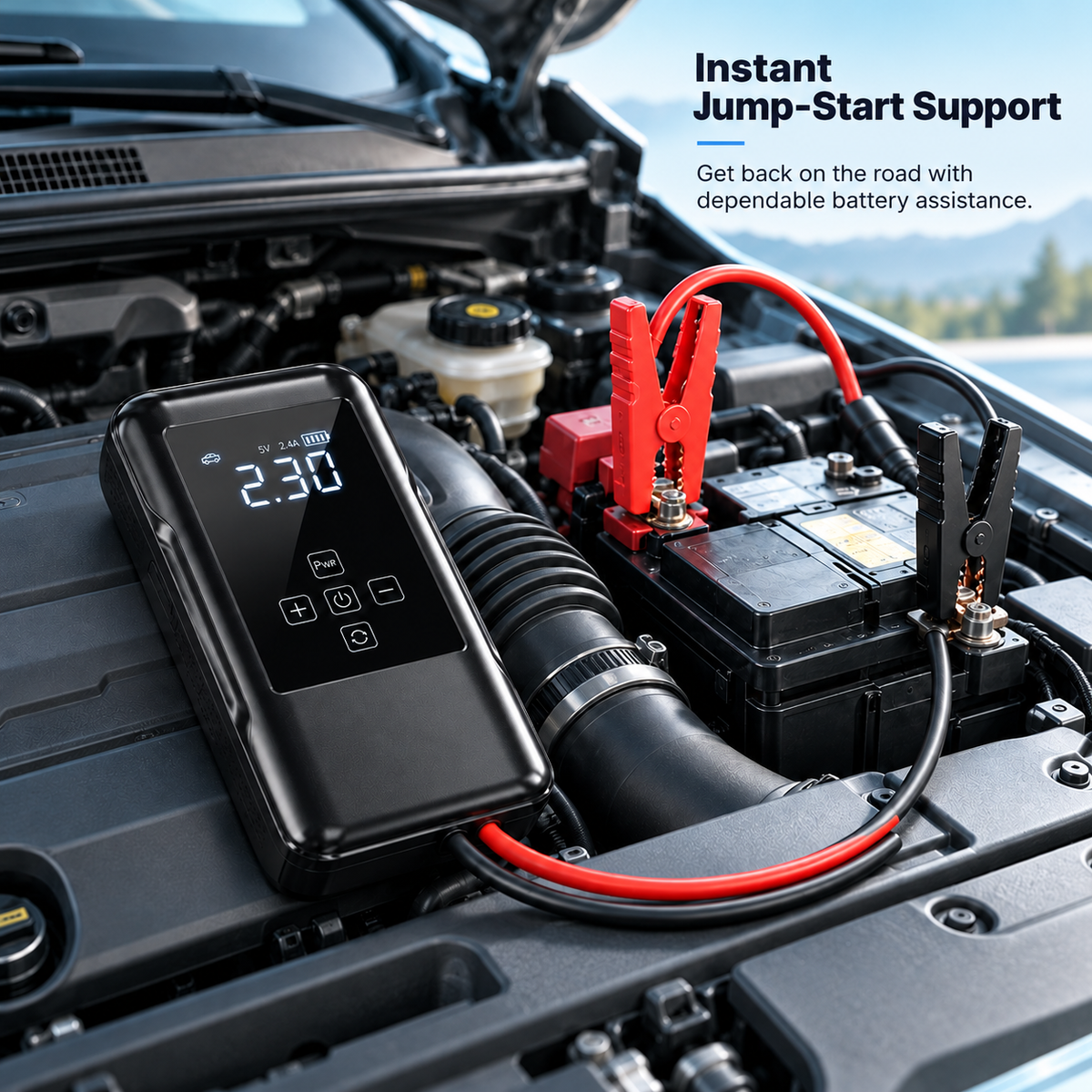 Solvexis™ 2-in-1 Portable Car Jump Starter + Tyre Inflator