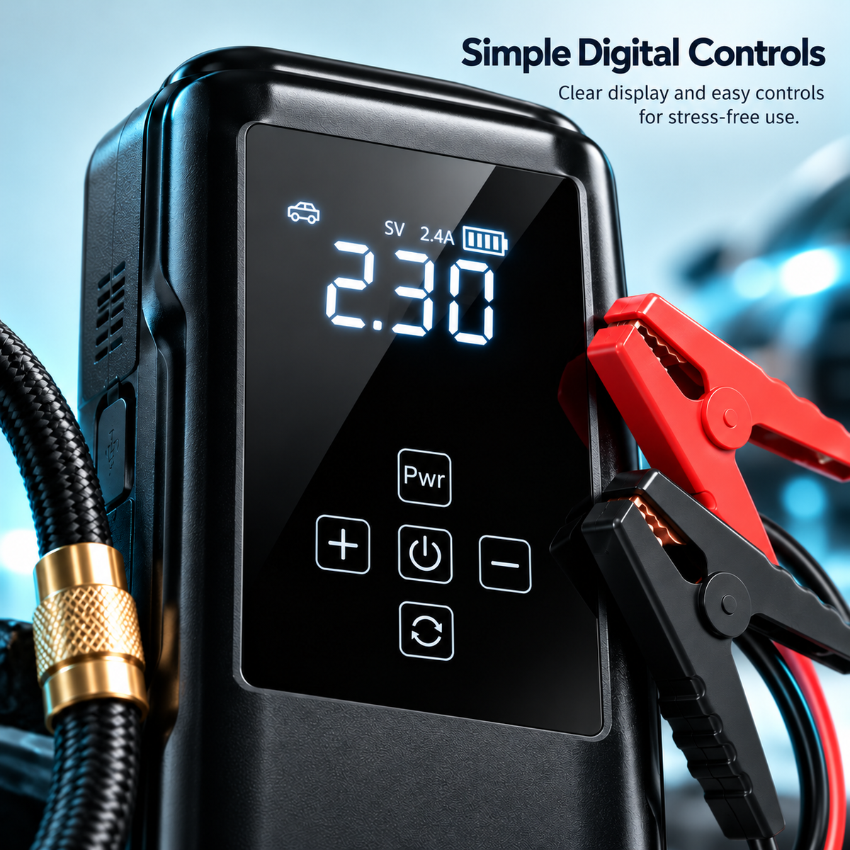 Solvexis™ 2-in-1 Portable Car Jump Starter + Tyre Inflator
